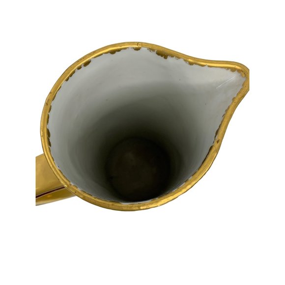 Limoges WG Tankard Pitcher Vase Hand Paint Grapes France 15" Gold Pink 6564 - Picture 6 of 10